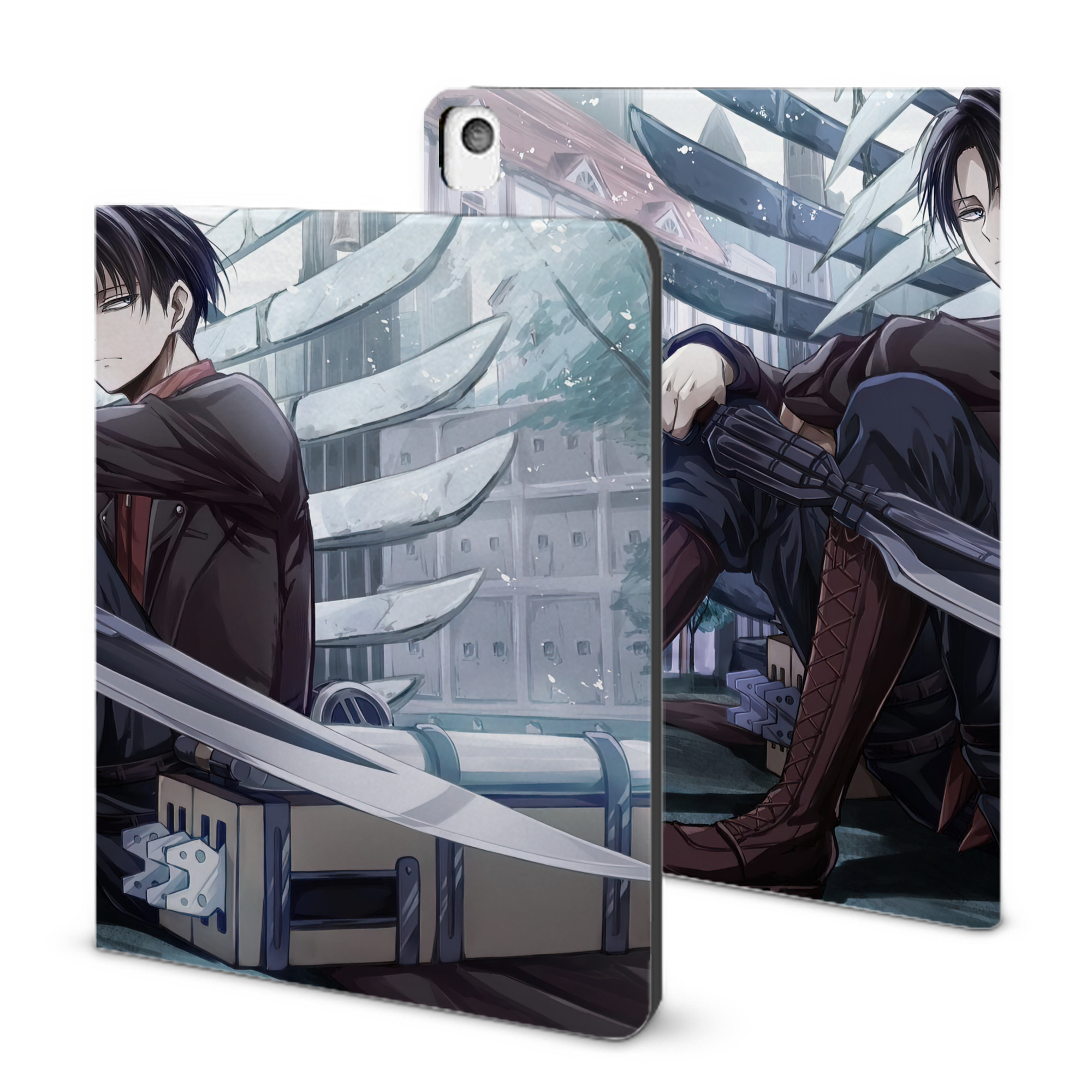 （画像用） 進撃の巨人 Attack on Titan IPadケース ペンホルダー付き ブックスタイルデザイン